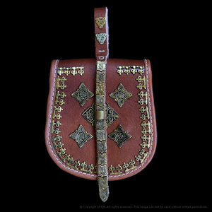 Birka bolsa Viking bolso de cuero Tarsoly Viking tarsoly viking Magyar bolsa accesorio de latón - Product Image 2