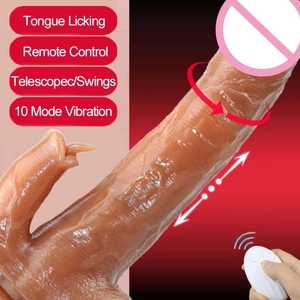 <span class=keywords><strong>Succionador</strong></span> <span class=keywords><strong>de</strong></span> pene telescópico con Control remoto por cable, consolador grande, ventosa, estimulador del clítoris y punto G - Product Image 1