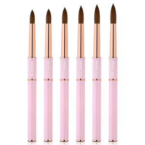 Mango de Metal profesional Kolinsky <span class=keywords><strong>2022</strong></span>, pinceles acrílicos puros, pelo grueso prensado, color rosa, 100% - Product Image 3