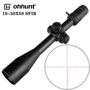 Ohhunt New Optics 10-50x50 SFIR Telescopic Sight 30mm Side Parallax Red Illuminated Long Range Optic Sight