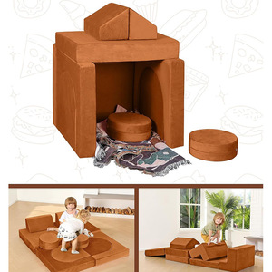 Children's Modular <b>Sofa</b> Set 12-Piece High-Density Foam Creative Combination Multi-Functional Furniture for <b>Kids</b> Age 2+ - Product Image 4