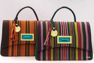 Bolso de Mano para Mujer, Color Vino Tinto, Estilo Dashiki, con Interior de Cuero Vegano Ecológico, Bolsillo Esencial, Cierre Magnético y de Cremallera - Product Image 4