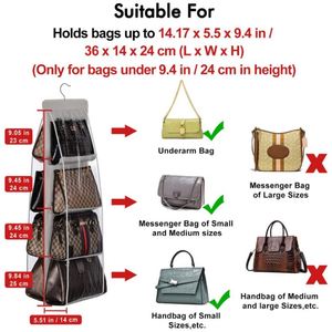 High Quality Oxford Fabric Double Sided Handbag Organizer Large Capacity Messenger Bag Storage Hanging Closet Function Space - Product Image 3