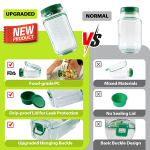 Contenants à salade portables Chinagama améliorés avec ouverture latérale, pots à salade, pots Mason, récipients pour salades variées - Product Image 3