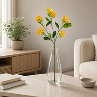 Fleur artificielle en soie de lilas de haute qualité en gros, mini tige unique de 39 cm, légère, 4 couleurs, pour décoration de mariage et de maison, en vrac, pliable