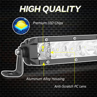 Barra de Luz LED para Parrilla Delantera de Vehículo, Precio de Fábrica, Una Sola Fila, 60W, Haz Combinado, Barra de Luz LED Todoterreno de 20 Pulgadas