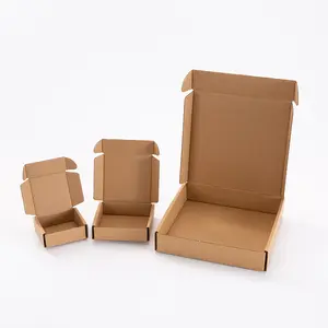Kraft papier Benutzer definierte Größe Markenlogo Wellpappe Versand Mailer Box Verpackung