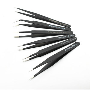 Shinno Stainless Steel Tweezers ESD Anti Static Pointed Tip For Eyelash <b>Extension</b> <b>Nail</b> Art - Product Image 1