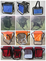 Chaise de camping pliable portable d'extérieur en gros avec sac isotherme intégré pour pique-nique, pêche, randonnée et plage