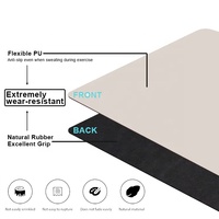 Sansd Nude Beige Couleur PU Voyage Écologique Logo Personnalisé Forme Ovale Arc 5mm Duraple Workout Antidérapant Pu Caoutchouc Tapis de Yoga
