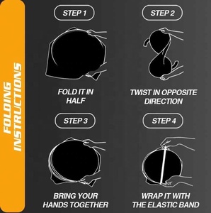 Vente en gros d'usine de pare-soleil et pare-soleil de voiture en polyester pliable avec impression UV de logo personnalisé pour les promotions d'éducation et d'assurance - Product Image 6