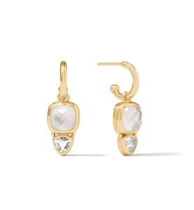 Milskye bijoux de charme de haute qualité plaqué or 14 carats argent 925 pivoine irisée rose <span class=keywords><strong>aquitaine</strong></span> duo cerceau charme boucle d'oreille - Product Image 3