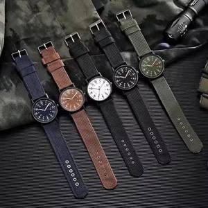 Montre-bracelet à quartz NYY pour homme avec bracelet en nylon, fonction sportive lumineuse, boîtier rond, tendance, pour le quotidien et le travail, pas chère - Product Image 3