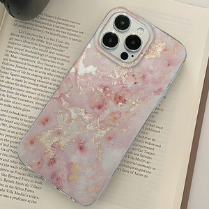 <span class=keywords><strong>Coque</strong></span> transparente en TPU à motif <span class=keywords><strong>marbre</strong></span> <span class=keywords><strong>rose</strong></span> et feuille d'or, étui de luxe antichoc scintillant pour <span class=keywords><strong>iPhone</strong></span> 17 16 15 14 13 Pro Max - Product Image 3