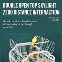 Cage à oiseaux en fer de style européen spacieuse et très vendue, avec compartiment de rangement solide, emballage en boîte pour oiseaux de petite et moyenne taille