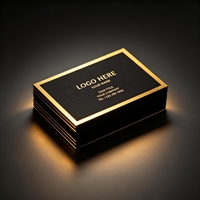 Cartes de visite professionnelles haut de gamme personnalisées avec logo en feuille d'or sur carton de qualité supérieure pour entreprises