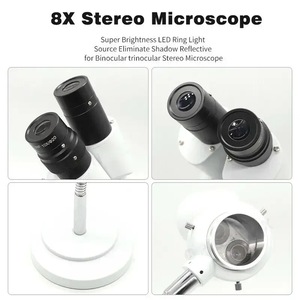 歯科用デスクトップ顕微鏡8x10x拡大鏡、LEDライト付き歯科用実験装置 - Product Image 4