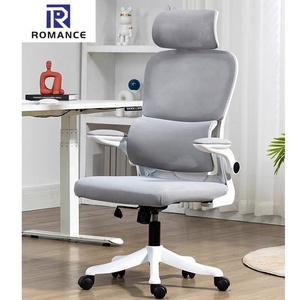 Nuova Sedia da Ufficio Ergonomica Girevole in Rete di Alta Qualità, Bianca, Comoda e Regolabile per Staff e Direzionale, con Supporto Lombare - Product Image 1