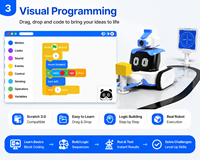 Kit de Robot de Codificación STEM para Niños, Robot Educativo para el Aula, ESP32