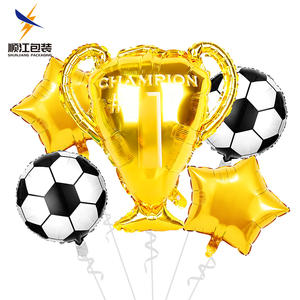 مجموعة بالونات فويل مخصصة لكرة القدم لتزيين الحفلات الرياضية ، لوازم مراوح الفريق للاحتفال بعيد الميلاد والتخرج - Product Image 3