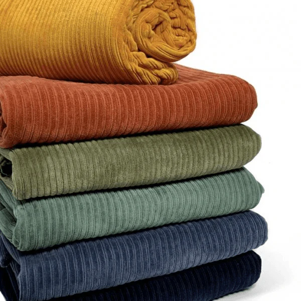 Customized Premium Quality Warp Woven Polyester Micro-Resistant Waterproof Soft Corduroy Fabric for Pants Sofa Coverings