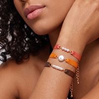 Nouveau bracelet en perles naturelles réglable, multicolores, fait main, en tissu luxueux, bijoux de mode pour femmes avec ruban en satin