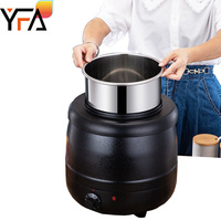 Hôtel Commercial Restaurant Pot Thermique Électrique Soupe Chauffante Pot En Acier Inoxydable Réchauffeur De Nourriture Conteneur 10/13L Réchauffeur De Soupe