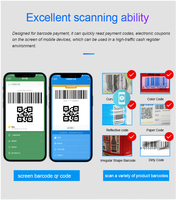 Escáner de código de barras con cable para supermercado, escáner de escaneo con terminal de escritorio fijo, 1d, 2d, qr, precio, einscan