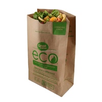 Sacs à déchets alimentaires biodégradables et compostables en papier kraft enduit à base d'eau, personnalisables, fabrication OEM ODM