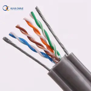 flat shielded elevator cable travelling cat6 for cctv camera