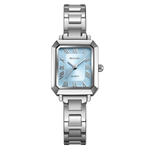 Montre à quartz carrée pour femme Skmei, bracelet en acier inoxydable, cadran de 20,8 mm, étanche 30 m, design élégant - Product Image 5
