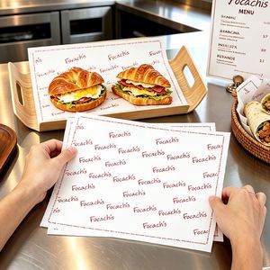 Wholesale Customized Printed Logo Food Grade Grease Proof <b>Biodegradable</b> PE Coated Sandwich Bakery Food Packaging <b>Paper</b> - Product Image 6