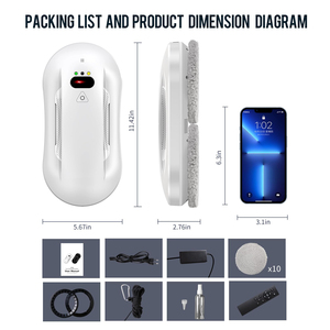 Limpiador de Ventanas Eléctrico Más Vendido, Venta Directa de Fábrica, Electrodoméstico Inteligente para el Hogar, Robot Limpiador de Vidrios con Pulverizador - Product Image 2