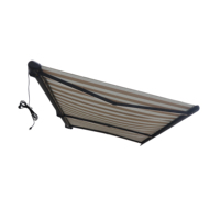 Auvent rétractable motorisé à cassette complète, résistant aux intempéries, avec structure en aluminium pour terrasse, protection solaire et pluie, commande automatique