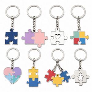 Llaveros de Metal Creativos con Diseño de Rompecabezas Personalizados de Alta Calidad al por Mayor para Amantes de los Rompecabezas - Product Image 1