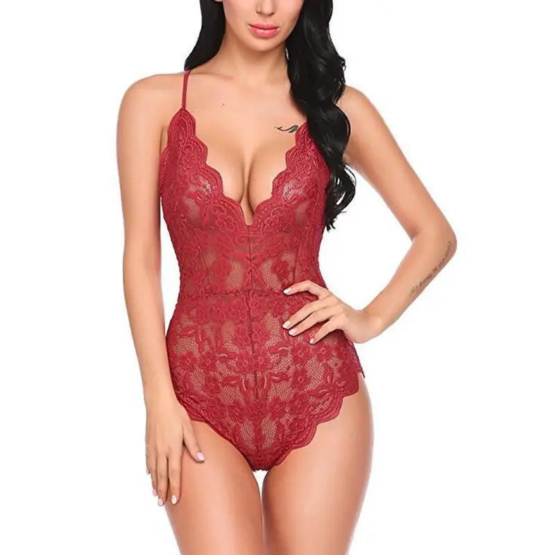 Vendedor em atacado plus size para mulheres, peça única, sexy, erótico, transparente, body, lingerie de renda preta, para mulheres gordas