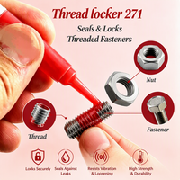 Colle de blocage de filetage liquide haute résistance à la température Threadlocker 243 270 277, 50 ml, adhésif et scellant – Meilleure vente