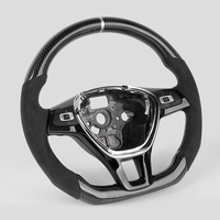 Volant de direction en Fiber de carbone véritable adapté à VW Golf 7 MK7 MK6, disponible en 6 GTI