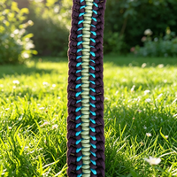Collier pour chien en paracorde tressé avec boucle à dégagement rapide, collier pour animal de compagnie en nylon tissé durable pour l'extérieur avec anneau en D en métal
