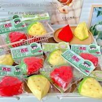 Creatieve plastic vloeibare stressverlichtende fruit squishies realistische voedsel-thema speelgoed langzaam terugverend unisex leeftijden 7-35 groothandel