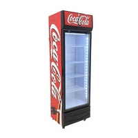 Réfrigérateur vertical commercial à température unique, refroidissement par compresseur, éclairage LED, économe en énergie, contrôle numérique, serrure de porte