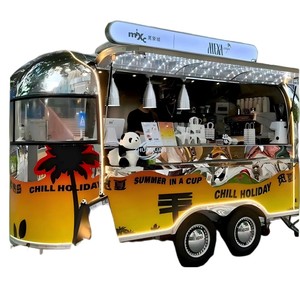 Café, bar, salon de service, bar mobile, remorque, camion de crème glacée, camion de restauration pour mariage - Product Image 4