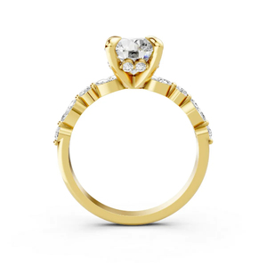 Bague en diamant cultivé en laboratoire OEM ODM personnalisée Or 14K/18K/22K Luxe pour femmes - Product Image 3