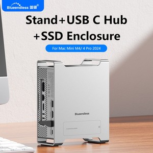 <span class=keywords><strong>Hub</strong></span> multifonction <span class=keywords><strong>USB</strong></span> <span class=keywords><strong>C</strong></span> Type <span class=keywords><strong>C</strong></span> pour 2024 MAC Mini M4/M4 Pro Station d'accueil en aluminium avec boîtier <span class=keywords><strong>SSD</strong></span> <span class=keywords><strong>NVME</strong></span> 10Gbps - Product Image 2