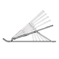 Support pliable pour ordinateur portable, support en aluminium pour tablette, support réglable en hauteur pour ordinateur portable, support portable pour ordinateur pour la maison et le bureau