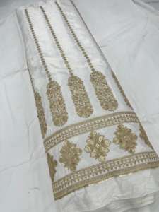 Directo de fábrica, superventas, tela bordada, crepé Natural puro, secuencia de trabajo dorado, boda, ocasiones especiales, Popular - Product Image 2