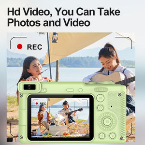 Dernière caméra numérique vidéo 4K pour enfants avec zoom 8X <span class=keywords><strong>Smile</strong></span> Autofocus Reconnaissance faciale Capteur d'imagerie CCD Vlogging avant et arrière - Product Image 5