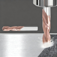 Accessoires pour machines-outils CNC, foret hélicoïdal à tige droite en carbure de tungstène solide de précision