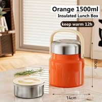 Boîte à lunch isotherme grande capacité en acier inoxydable 304 avec poignée