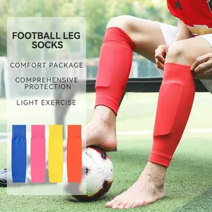 खेल पैर रक्षक बछड़ा संपीड़न मोजे आस्तीन युवा पुरुषों फुटबॉल पैर आस्तीन बिना पैर मोजे फुटबॉल मोजे के लिए आस्तीन